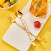 Tableware BPA Free Modern Multi-use Stainless Steel Dessert Spoon Fork Stirring Tool Coffee Spoon