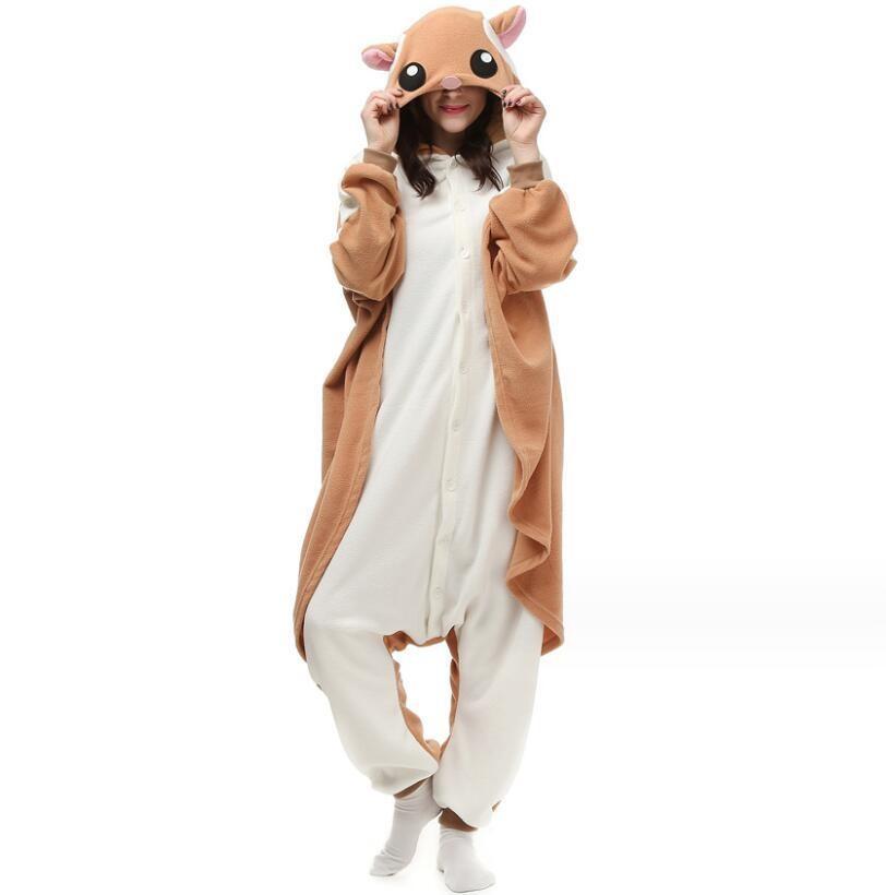 Cute Flying Squirrel Emolga Cartoon Cosplay Halloween Pajamas For Boys Girls