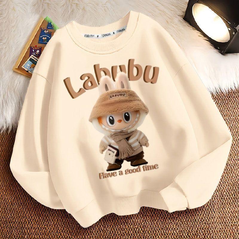 

Весенне-осеннее худи с круглым вырезом для мальчиков и девочек, детское модное пальто свободного кроя с длинным рукавом 140