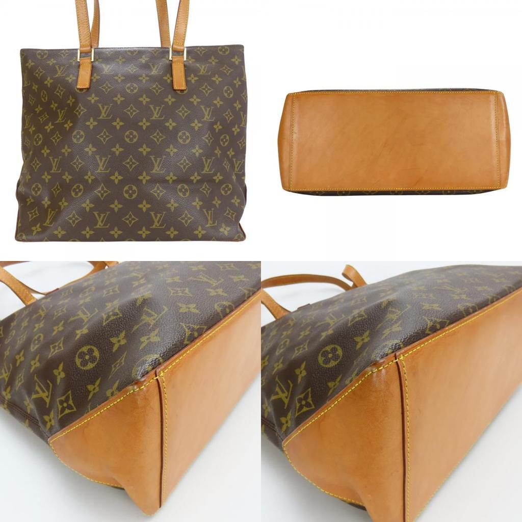 Used LOUIS VUITTON Tote Bag Cabas Mezzo M51151 Monogram/Nume Leather Brown Popular