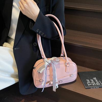 Bag Women's Foreign Style Boston Women's Bag 2025 Summer New Simple Women's Oblique Span Shoulder Bag Pillow Bag