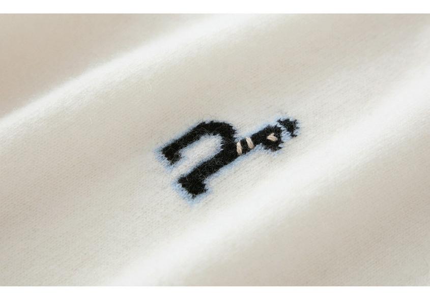 Embroidered Cashmere & Alpaca Cardigan - Women's Waist-Cinching Knitwear for Autumn/Winter