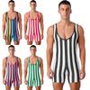 Men's One Piece Swimsuit Sleeveless Slim Fit Fitness Gym Sports Bodysuit Men Surfing Clothes
