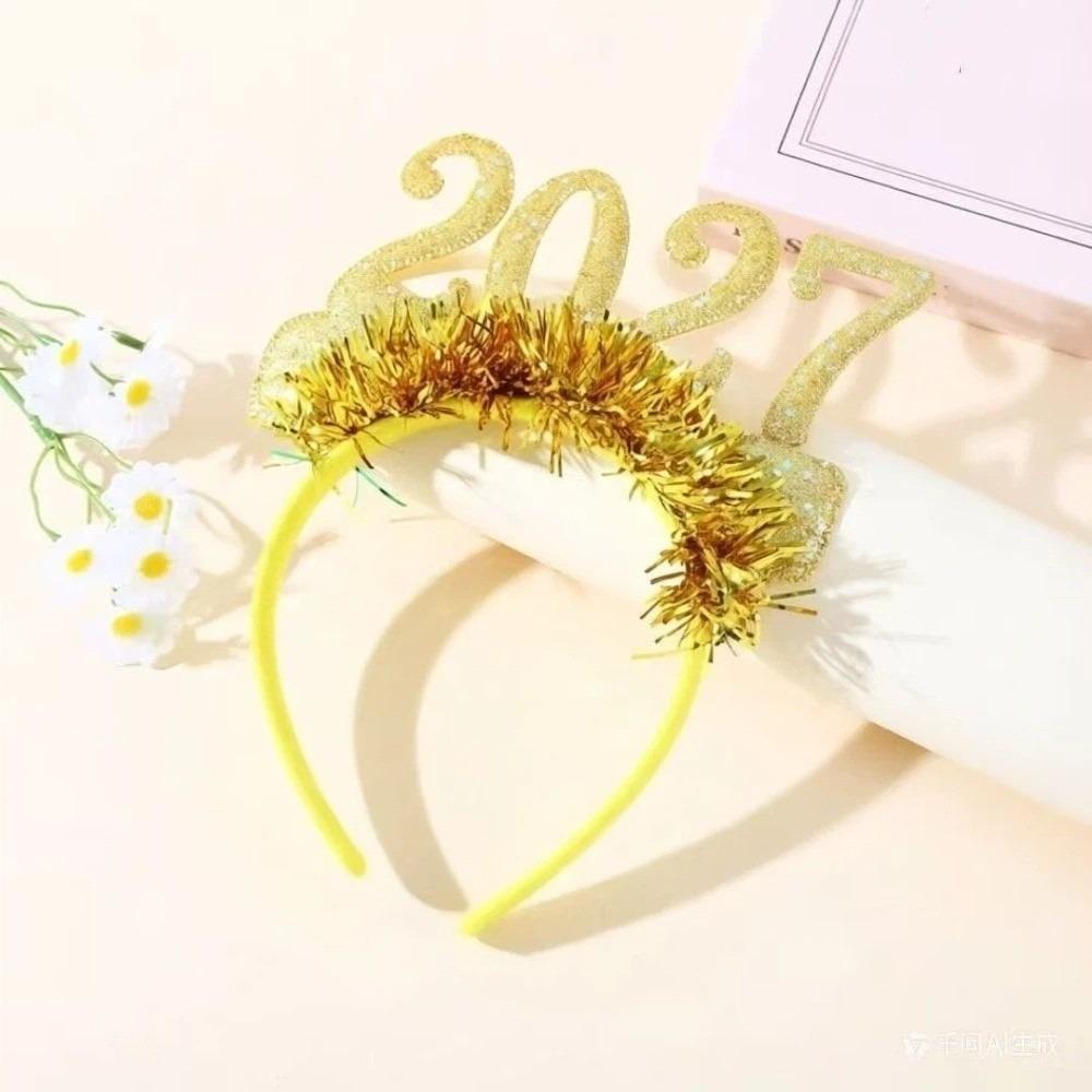 Sequin New Year Decorative Glasses Sweet Glitter Hair Hoop Star Strip Headwear Eve Party