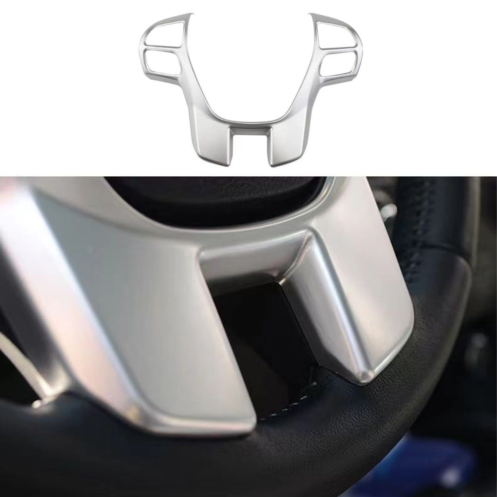For Ford Everest Ranger 2015+ Carbon Fiber Car Steering Wheel Panel Cover Trim Sticker Decoration Frame Car Interior Accessories