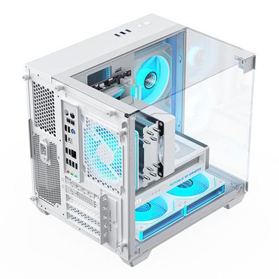 270 grad Transparent Computer Fall Desktop PC Turm Für M-ATX/Itx Motherboard ATX Netzteil 325Mm GPU USB 3,0 Ssd Hdd