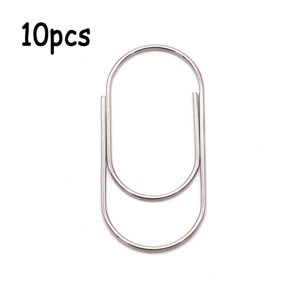 10pcs 50mm Large Wide Paper Clips Durable Kawaii Photo Paper Clip  Office Clip