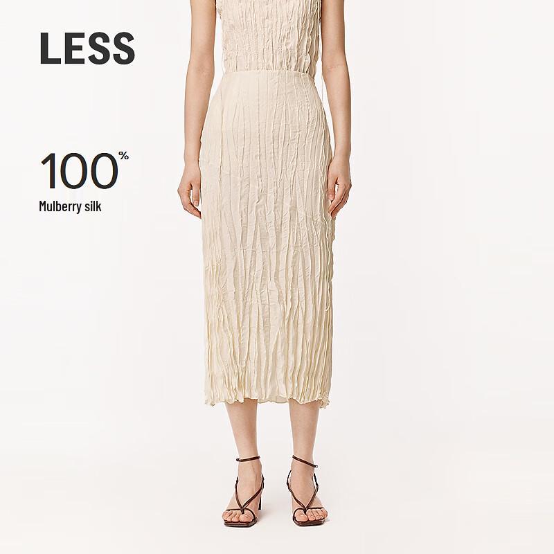 

LESS 2024 Summer Mulberry Silk Pleated Skirt S