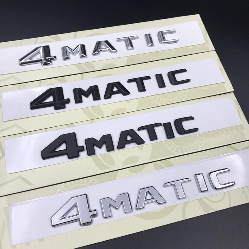 3D ABS Černá Stříbrná Logo 4MATIC Znak Odznak na blatník Odznak kufru pro příslušenství 4MATIC Stikcer
