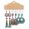 Retro Bohemian Earrings Set for Women - Fashion Multi-Piece Jewelry Collection
