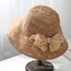 New Bow Lace Eaves Breathable Sun Hat Women's Spring and Summer Fashion Versatile Face Cover Sun Hat