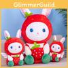 Cute And Fluffy Strawberry Rabbit Plush Toy Ideal Decorative Pillow For Home
