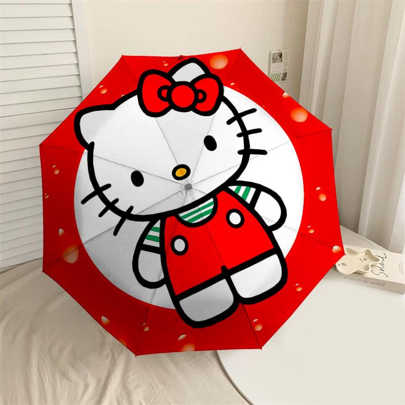 

1PC Hello Kitty Umbrella-8-Rib Reinforced, Automatic Open, Lightweight & Durable, Cute Fashion Accessory for Outdoor-P2703