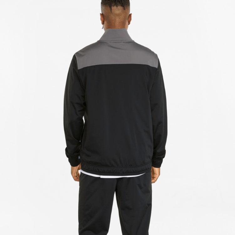 Puma Men's Black Gray And White Color Block 2-Piece Tracksuit Sportswear Set 845848-01