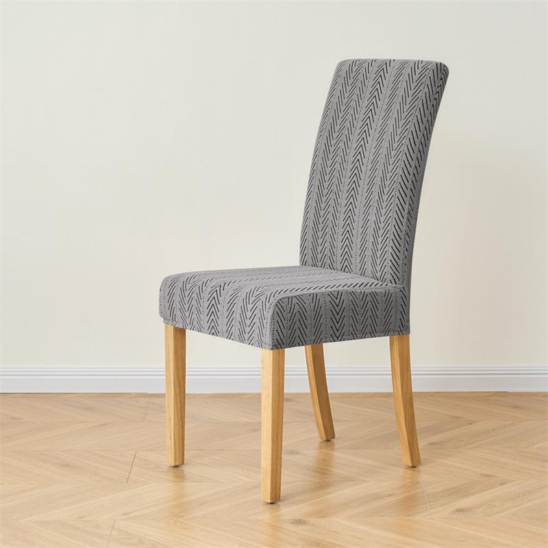 1PC Jacquard Dining Chair Cover Anti-dirty Elastic Chair Covers Seat Slipcover Furniture Protector Decor for Home Hotel Banquet