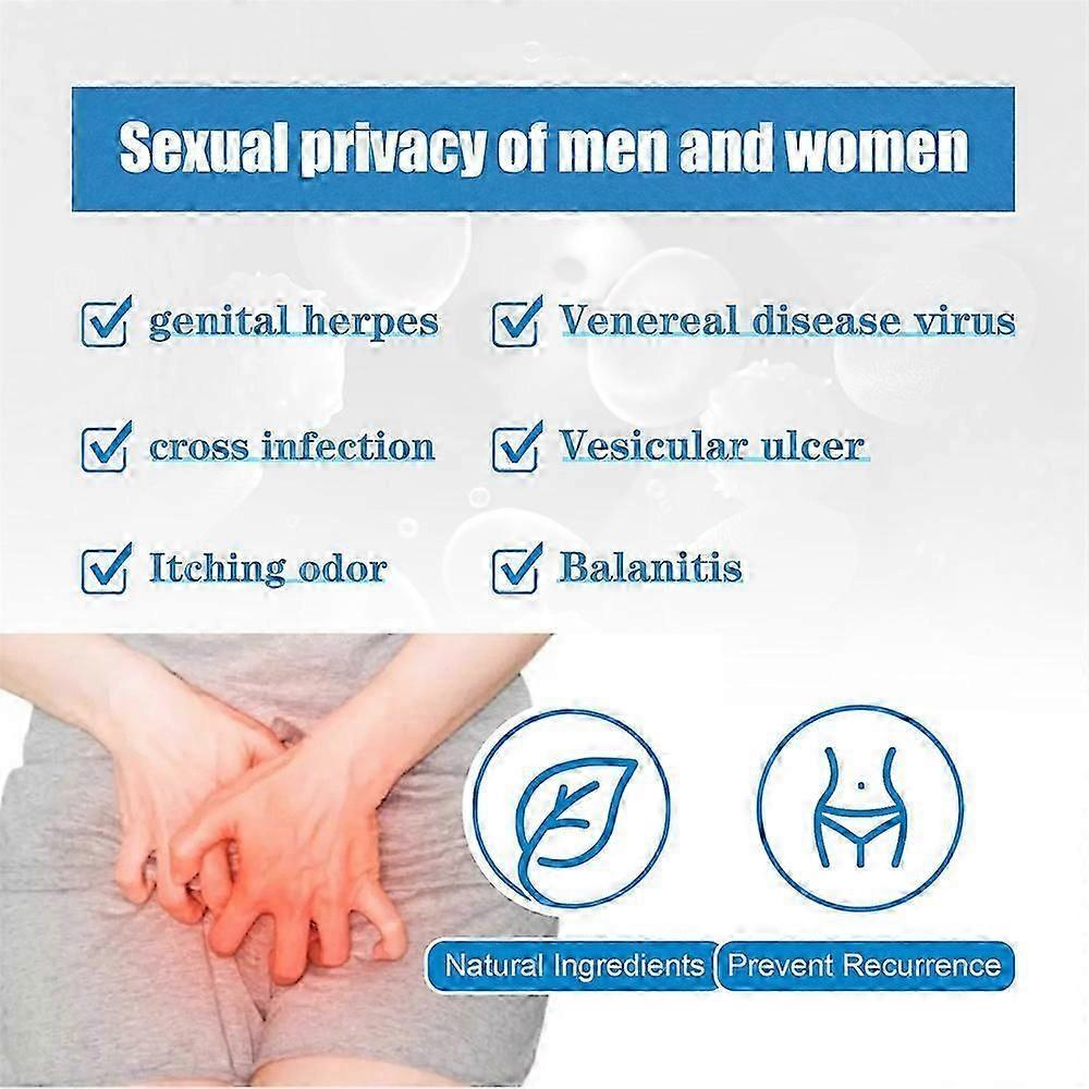 Private Antibacterial Spray, Anti Itch Spray, Natural Herbal Private Parts External Itching Spray, Instant Cooling and Soothing, For Women Men