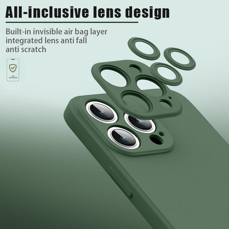 Dünne, weiche Hülle für iPhone 16 Pro Max 15 14 Plus 13 12 11 X XR XS 6 7 8 SE 2020 Einfarbige Flüssigsilikonhülle Candy Coque Capa