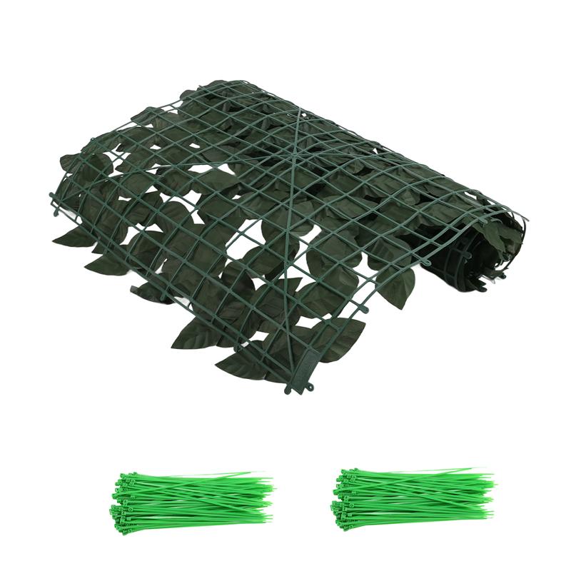 Fence Wall Decoration Artificial Green Leaves Can Stretch Privacy Fence Screen Plant Leaves, Suitable For Home, Garden