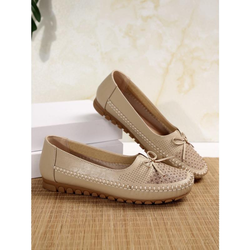 Large Size Single Shoes Female 2025 Spring and Summer New Fashion Wildcard A Stirrup Bean Shoes Non-slip Bow Single Shoes