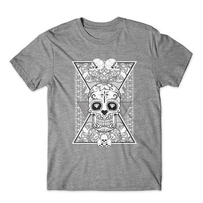 Zuckerschädel-T-Shirt. 100% Baumwolle Premium T-Shirt Neu