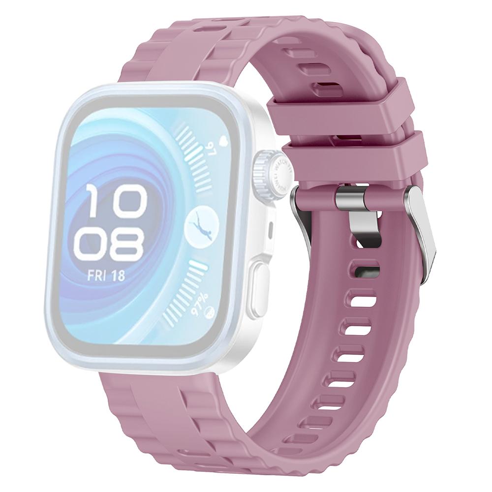 For Huawei Watch Fit 4 Pro Silicone Watch Band Metal Pin Buckle Replacement Wrist Strap