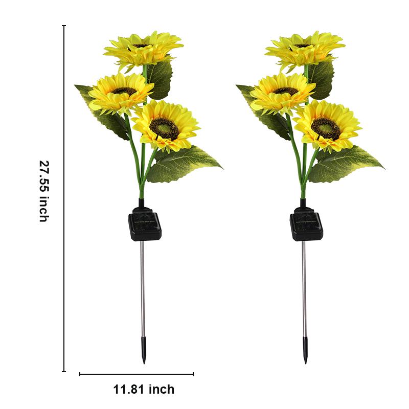 Solar-powered Garden Lights Landscape Yard Decoration Ground-mounted Lamp Flamingo Firework Sunflowers Roses Fireflies Jellyfish