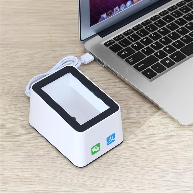 USB Versatile Scanning Hands-free Scan QR Code 1D&2D Code Reader Stores Supermarkets Bar Code Reader Barcode Scanner