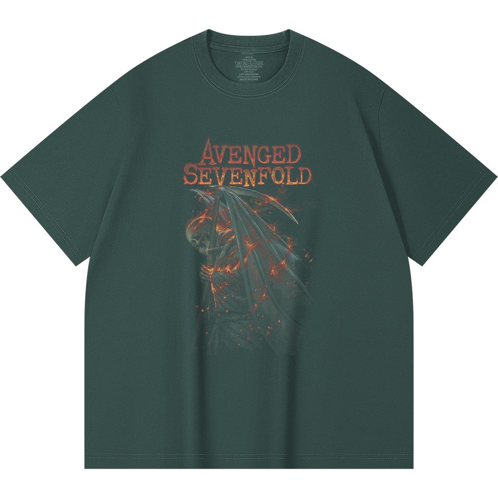 T-shirt Heavy Metal 100% Cotone 230 Gsm Stampa Band Rock Musica Popolare Unisex T-shirt Pesante in Cotone