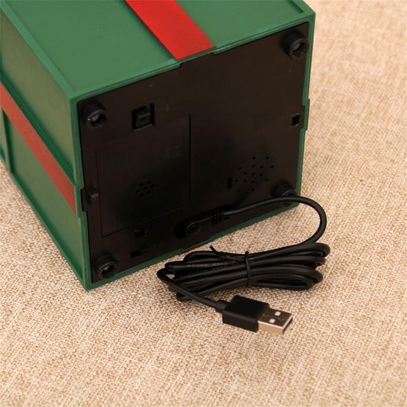 Holiday Music Boxes With Builts In Christmas Songs LED Illuminateds Decoration Durable PC Materials USB Operated For Family Gatherings