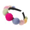 Molans Solid Color Multicolor Plush Ball Headband For Women Winter Wide Warm Hair Bands Hair Hoop Hair Accessories