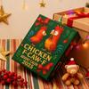 Chicken F-Caw-F Advent Calendar 24-Day Christmas Countdown Box Funny Chicken Ornaments Farm Animal Gifts for Chicken Lovers Family