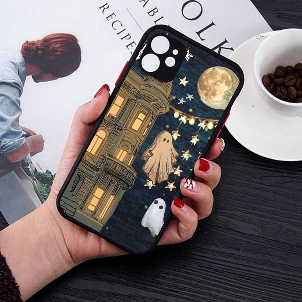 Little Ghost Phone Case For IPhone 14 11 12 13 Mini Pro Max 8 7 Plus X XR XS MAX Translucent Matte Cover