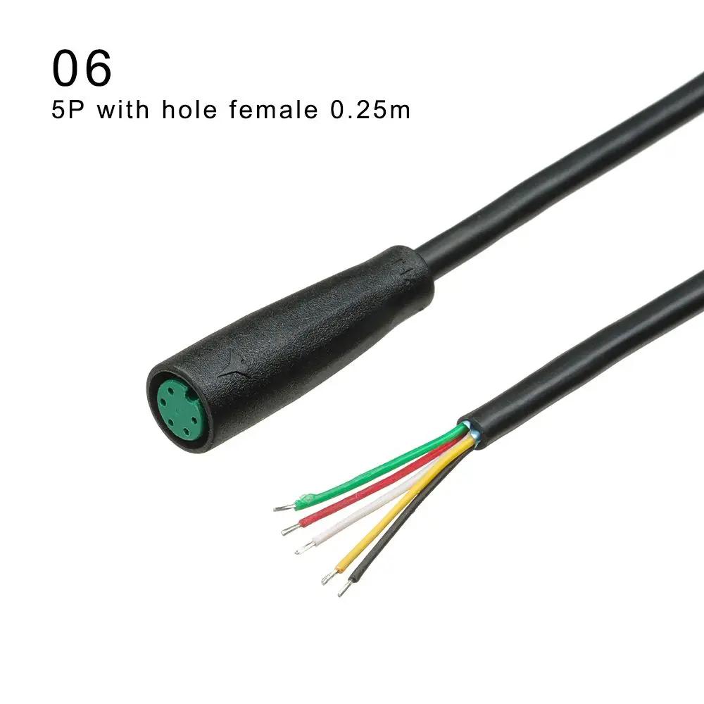 For Ebike Bafang Ebike Accessories Optional Cable Display Pin Base Connector 2/3/4/5/6Pin Cable Waterproof Connector