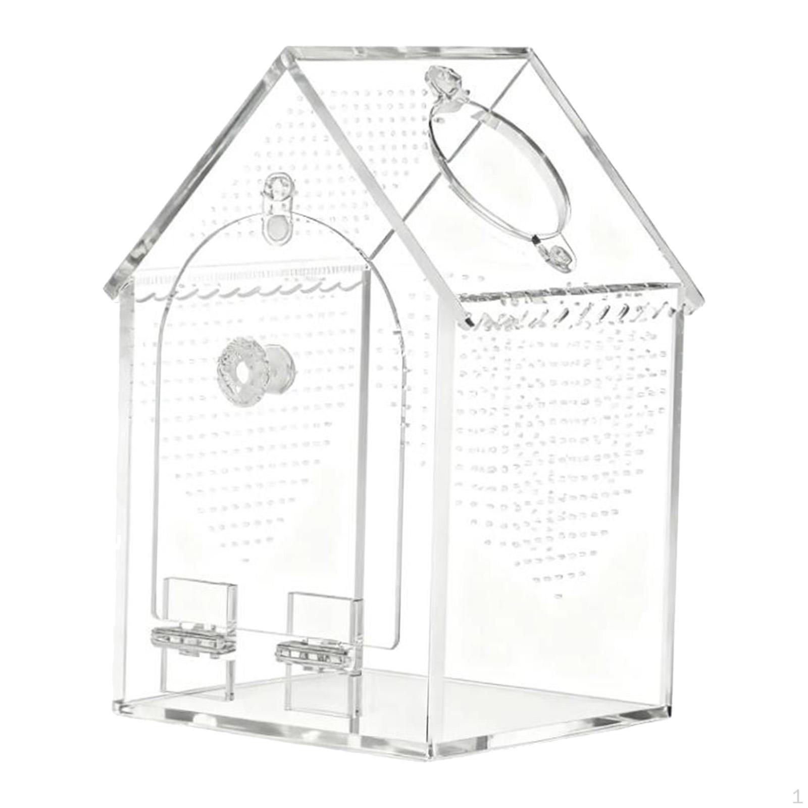 

Reptile Feeding Box Habitat Cage Clear Ventilation Lightweight Hatching Container Breeding