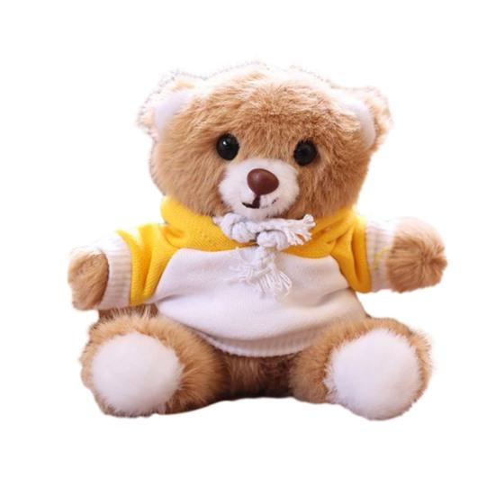 

Кукольный кулон брелок Мультяшный медведь в толстовке Плюшевый брелок Держатель для ключей от машины Подвеска Аксессуары для рюкзака жёлтый