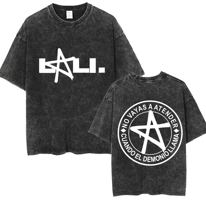 Singer Lali Esposito Tour Album Vintage Washed T Shirts Men Women Hip Hop Oversized Tshirt Summer Cotton Short Sleeve Tees