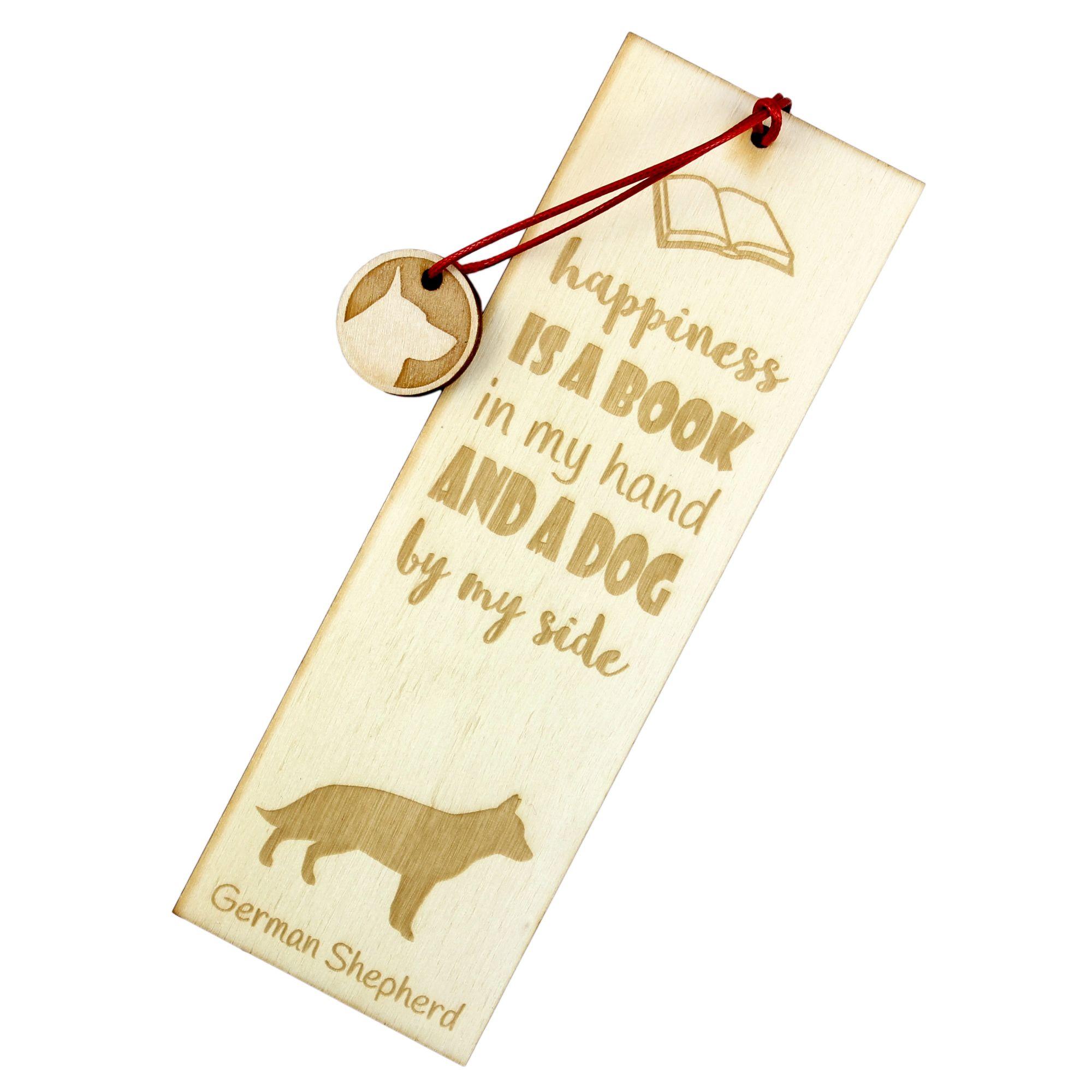 

German Shepherd Dog, Alsatian Wolf Dog - dog bookmark, personalized bookmark, dog gadget for Art-Dog brand readers
