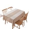 Polyester Hemp Simple Natural Splicing Cotton Edge Fringed Coffee Table Tablecloth Dining Table Cloth Cover Towel