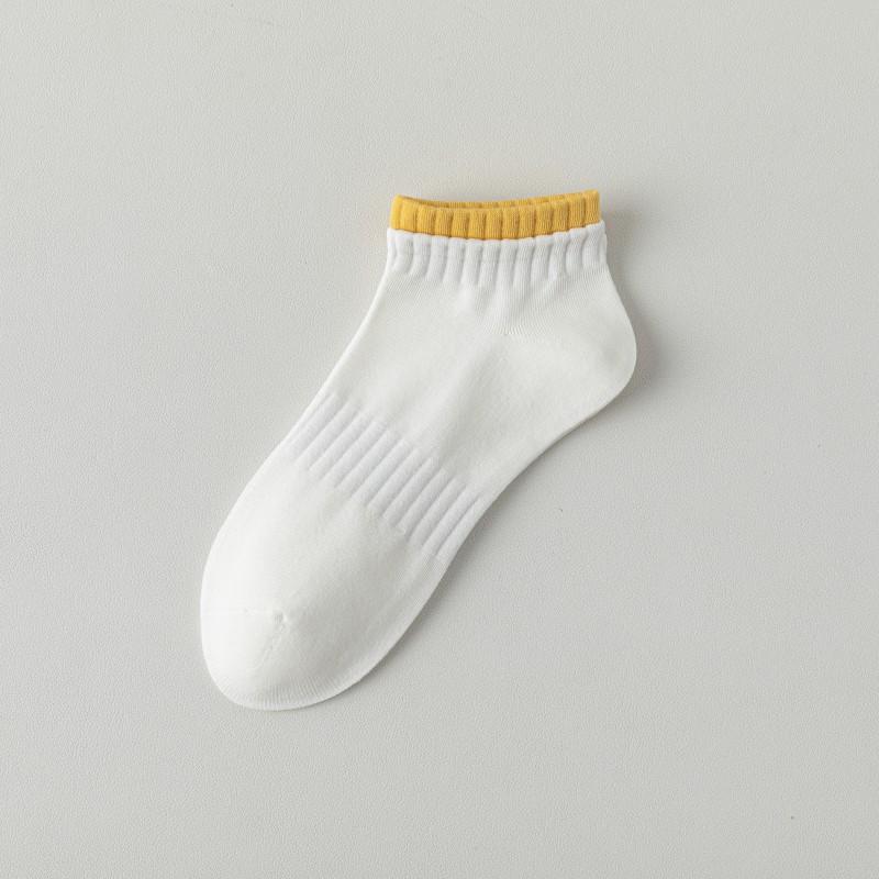 

Женские весенне-летние простые однотонные удобные носки всех видов с нескользящей присоской, поглощающие пот, дышащие 1 pair жёлтый