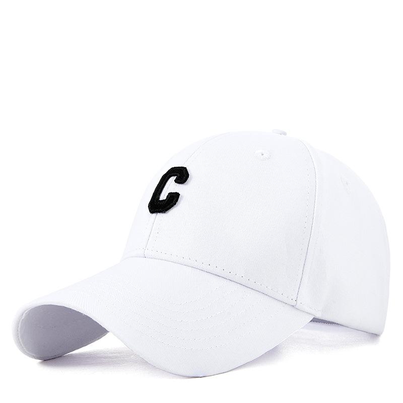 

Модная хлопковая бейсболка с вышивкой буквой C для мужчин и женщин, универсальная кепка для отдыха на открытом воздухе с утиным язычком M(56-59CM)