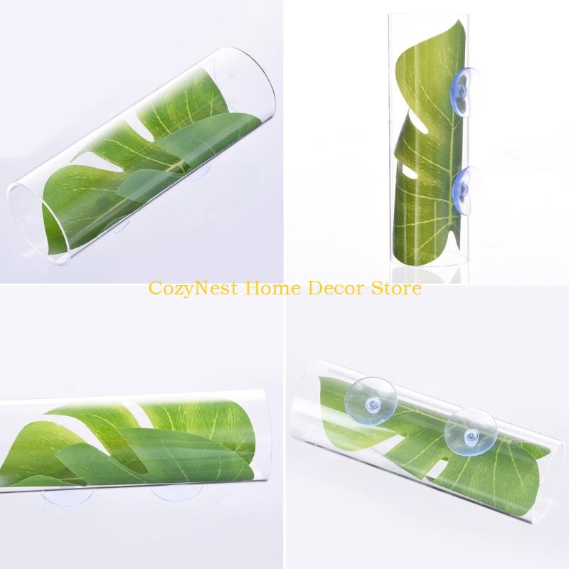92MF Artificial Hideaway Fish Tanks Aquariums Decors Resting Tunnel Plastic Fish Habitat Ornaments Betta Tube