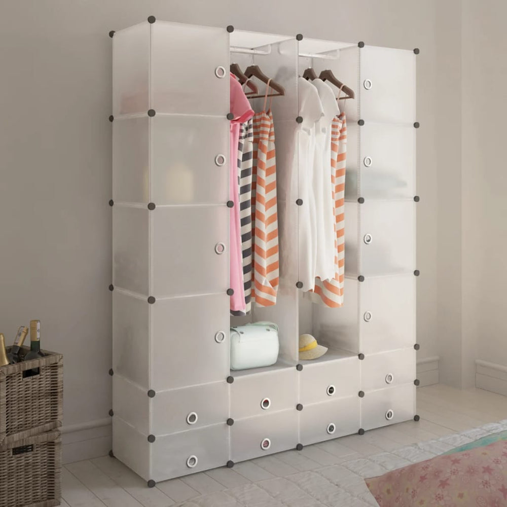 Cabinet modulable avec 18 compartiments  37x146x180,5 cm