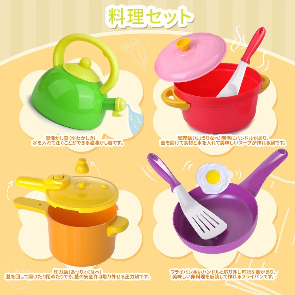 Play Kitchen Toy Set with Realistic Cutting and Educational Toy for Birthday Preschool Entry Gift for Boys and Girls 69-Piece Ingredients, Play,