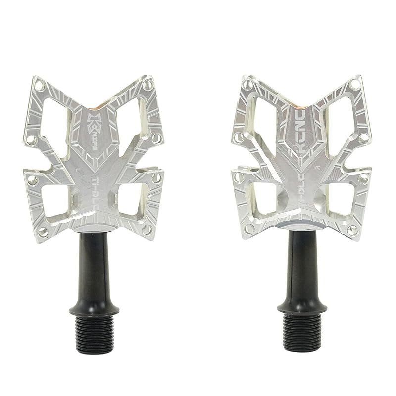 

KCNC KNIFE Titanium Spindle Road Platform Pedals, Silver, KPED01-TI-S, SK2294