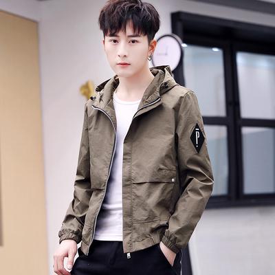 Spring New Large Size Men's Jacket Men's Hooded Thin Jacket