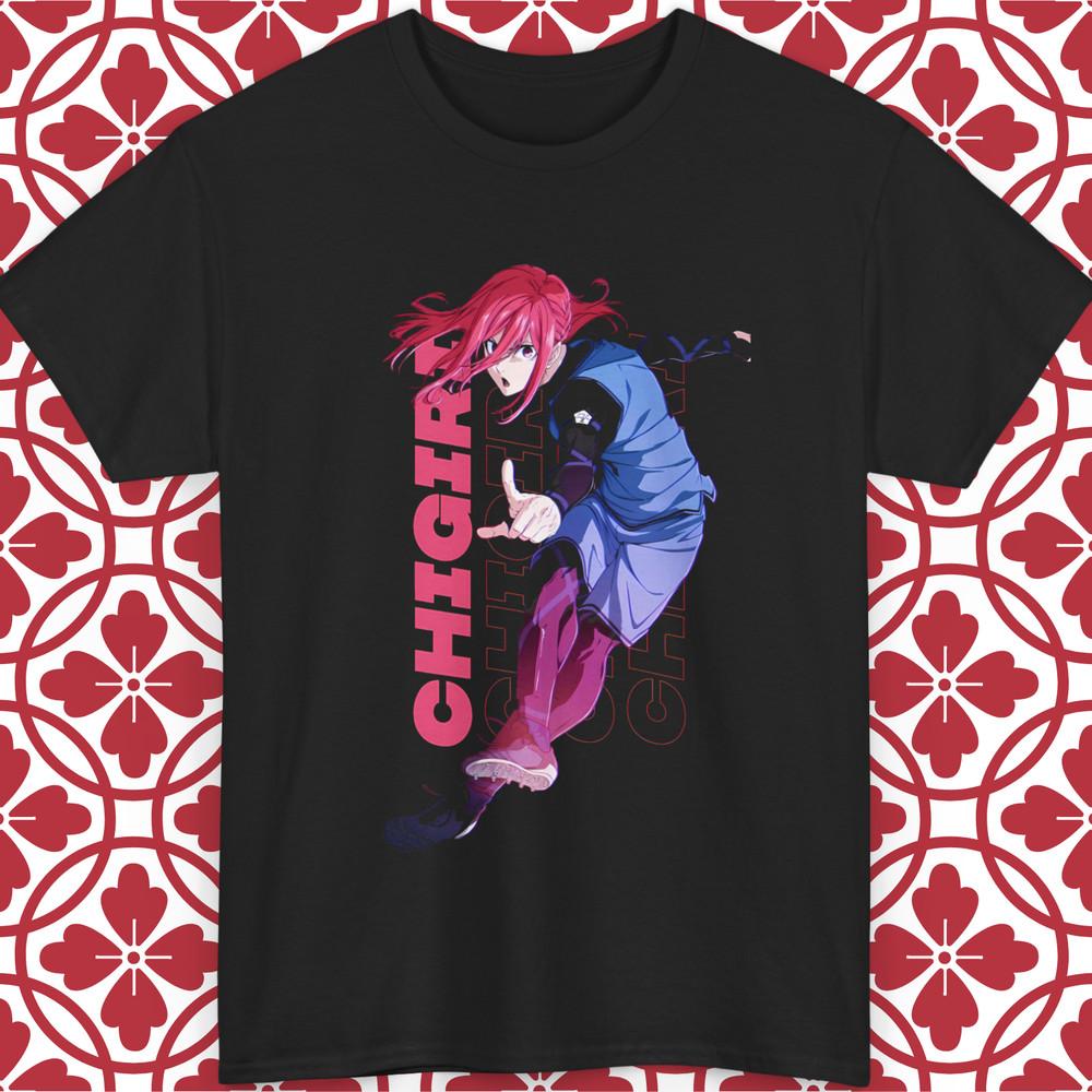 Chigiri Hyouma Blue Lock T-Shirt Anime Graphic Tee Unisex S-5XL Black Manga