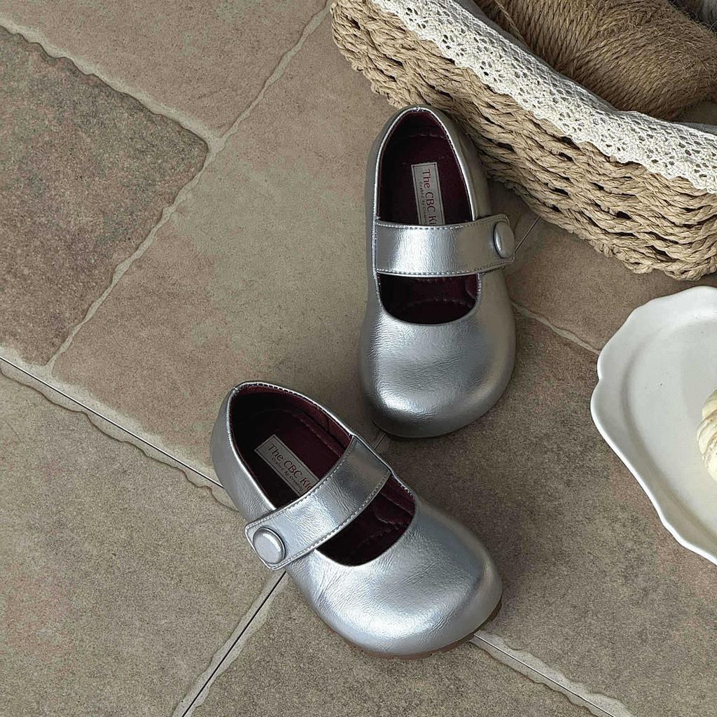 XSHX Korean children's small leather shoes wide spread toe neutral style autumn new boys and girls simple retro Velcro rubber