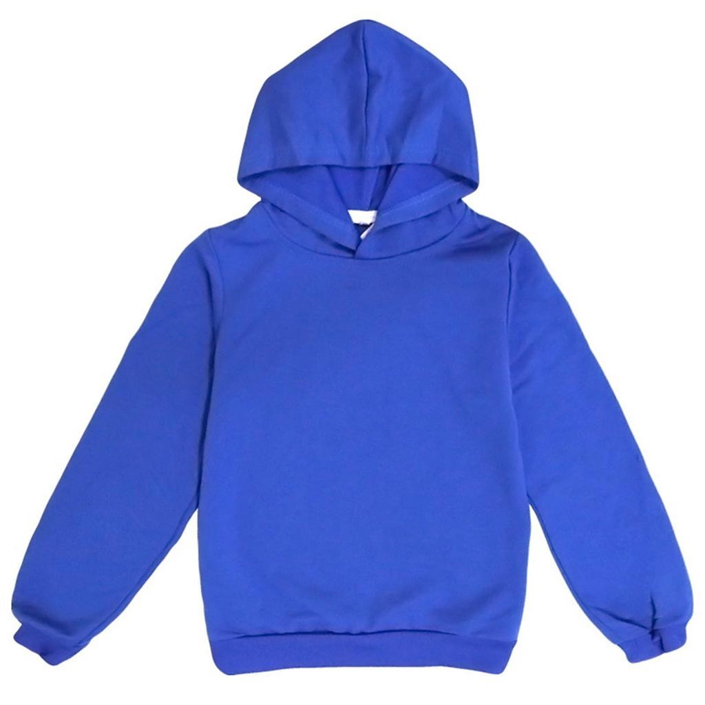 Children's Fashion Solid Color Pullover Casual Versatile Hoodie Sweatshirt