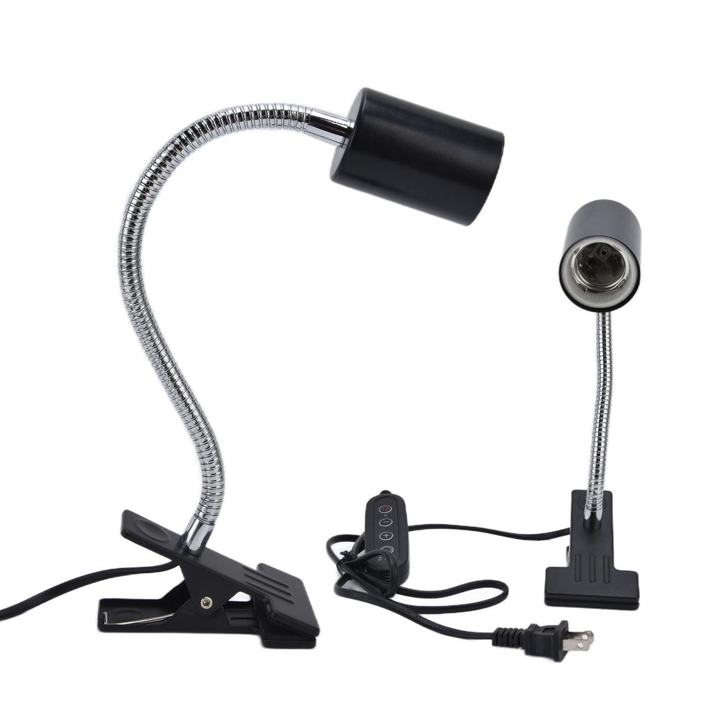 Reptile Lamp Stand Timeable CupType Professional Tortoise Heat Lamp Fixture with Iron Clamp