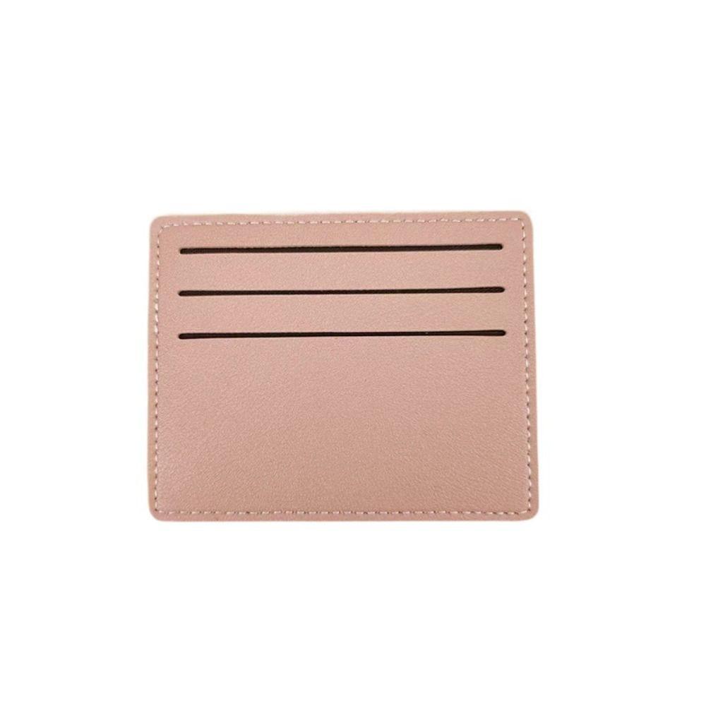 Solid Color PU Leather Card Holder Multi-position Short Card Bag ID Credit Card Case  Travel